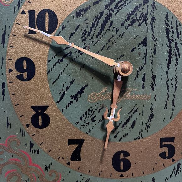 VTG Lady Seth SETH THOMAS Cornwall Wall Clock Kitchen Decor Rooster Folk Art - Picture 2 of 8